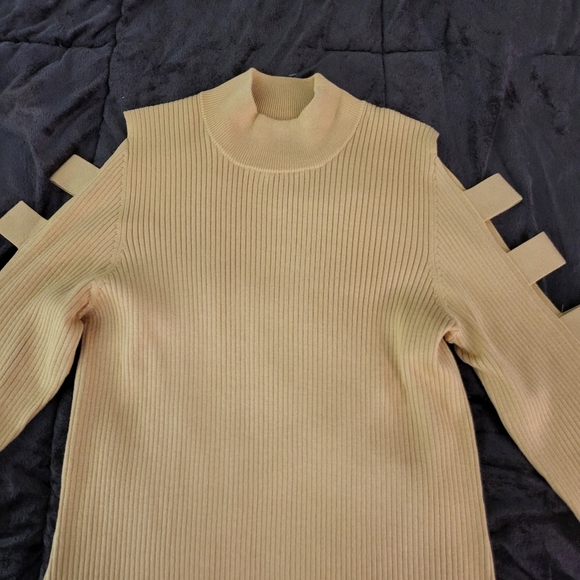 Fashion 2 Figure: Mustard SEXY Bodycon Long Sleeve Dress: New Never Worn - Picture 7 of 9